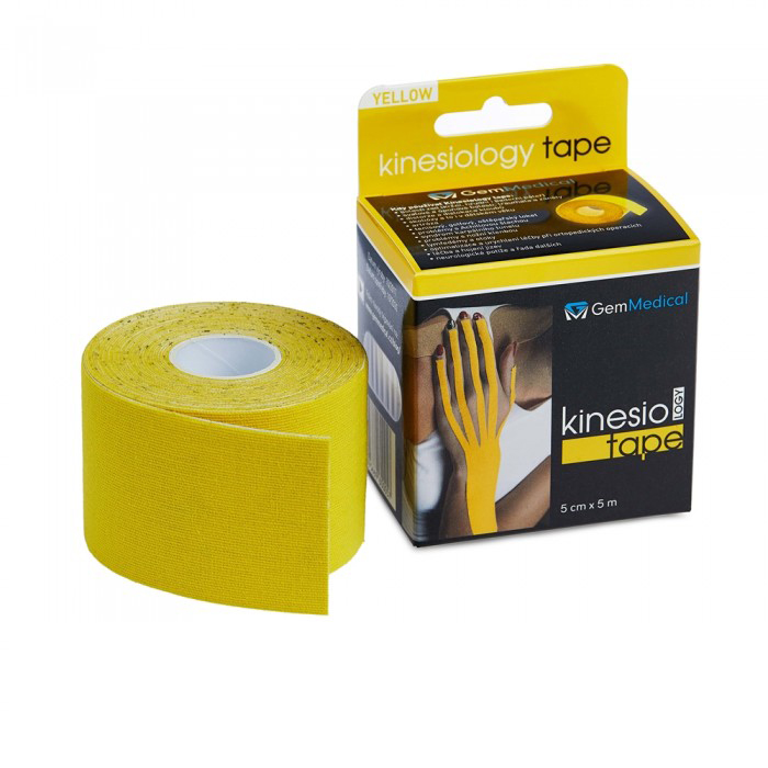 GM Kinesio tape 5 cm x 5 m tejpovací páska žlutá GM