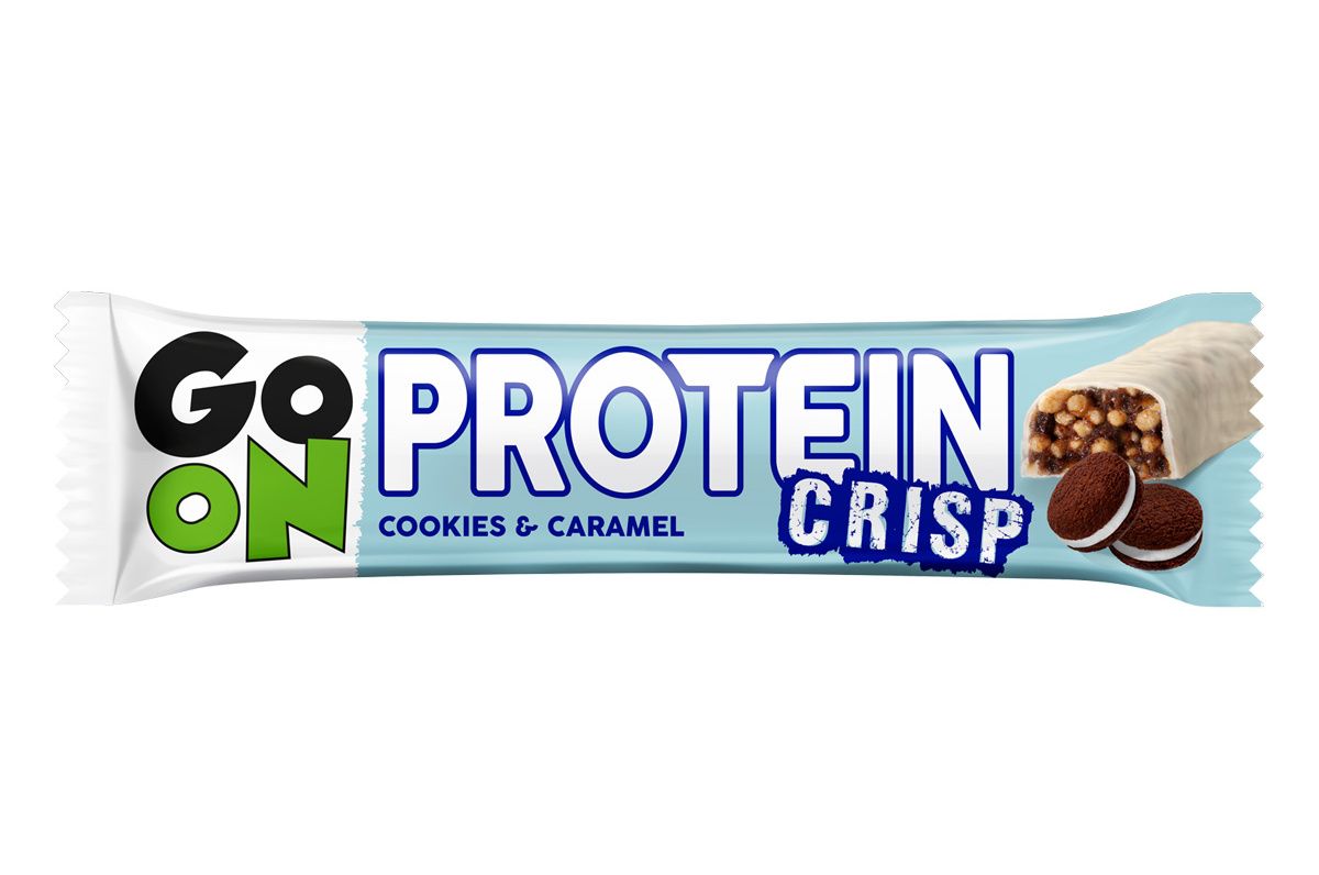GO ON! Proteinová tyčinka Crisp cookies a karamel 50 g GO ON!
