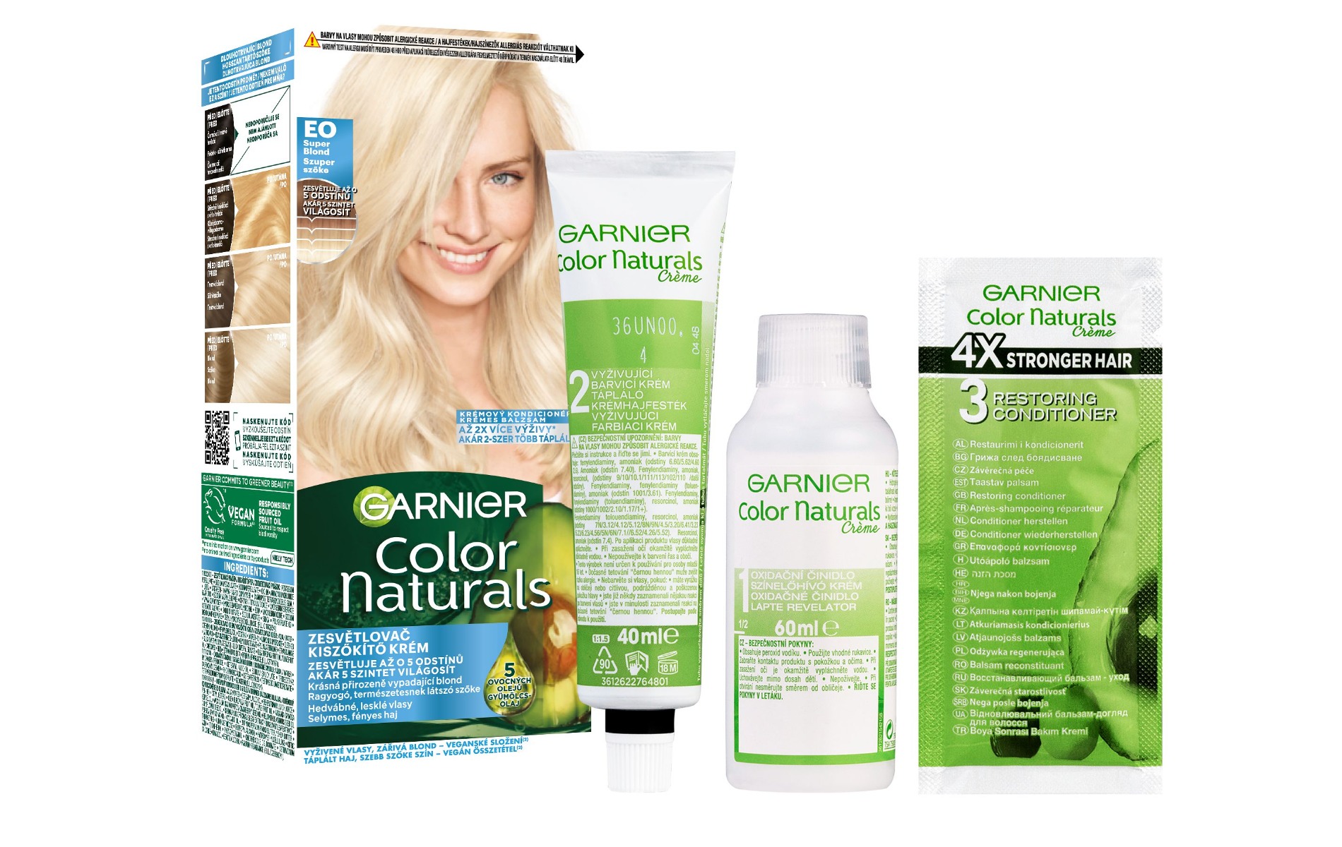 Garnier Color Naturals permanentní barva na vlasy E0 super blond Garnier