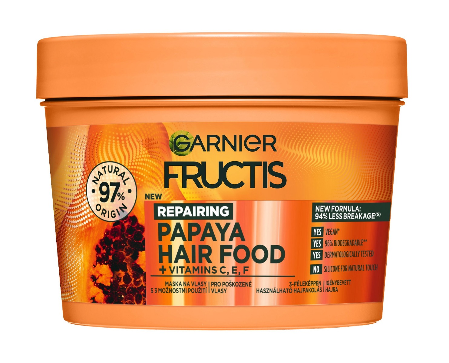 Garnier Fructis Hair Food Papaya regenerační maska pro poškozené vlasy 400 ml Garnier