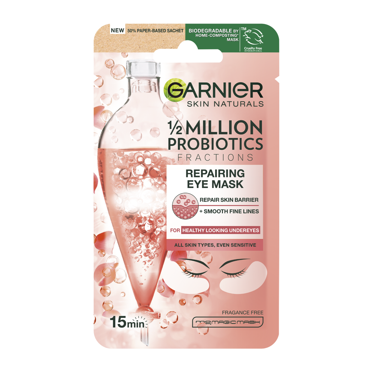 Garnier Skin Naturals Regenerační oční textilní maska 6 g Garnier