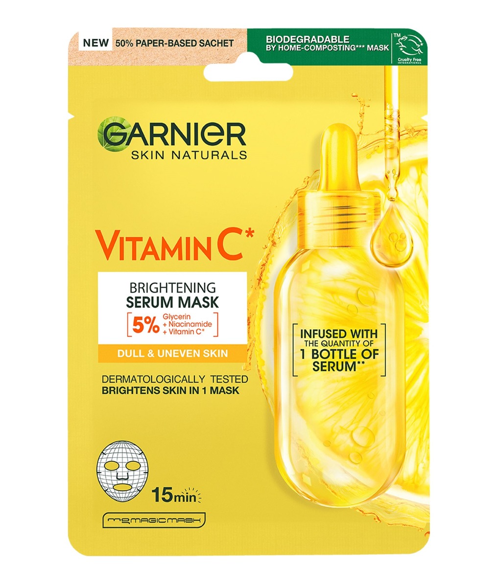 Garnier Skin Naturals Rozjasňující textilní maska s vitamínem C 28 g Garnier