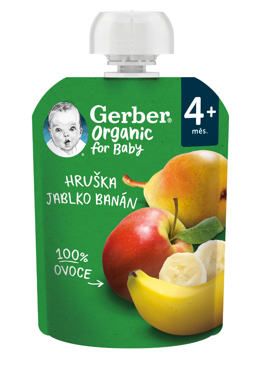 Gerber Organic Kapsička Hruška/jablko/banán BIO 90 g Gerber