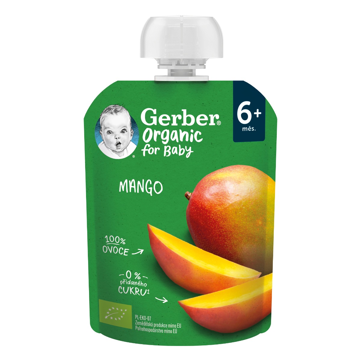 Gerber Organic Kapsička Mango 100% BIO 90 g Gerber