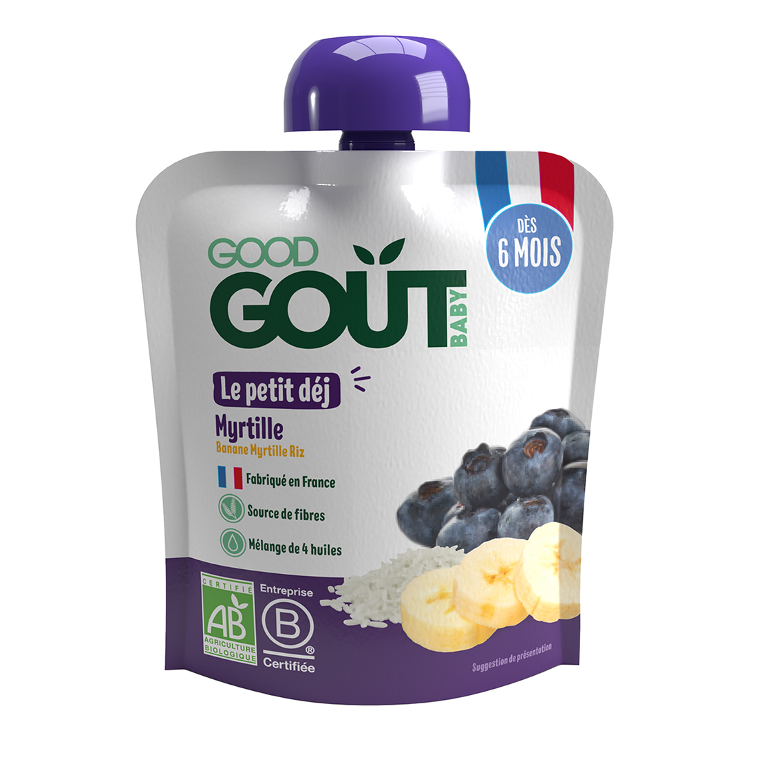 Good Gout BIO Borůvková snídaně 6m+ kapsička 70 g Good Gout