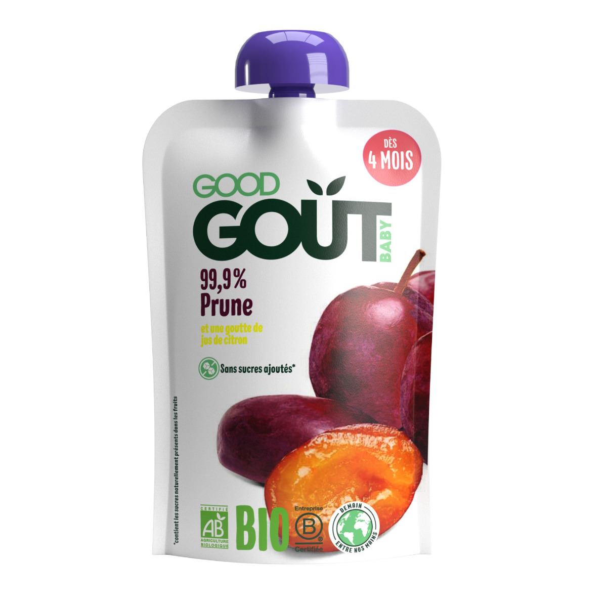 Good Gout BIO Švestka 4m+ kapsička 120 g Good Gout