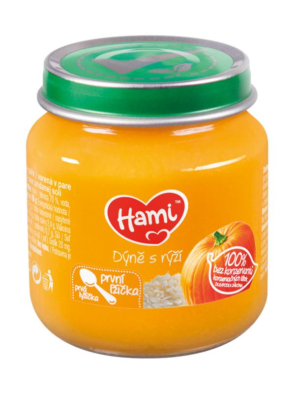 Hami První lžička Dýně s rýží 6m+ 125 g Hami