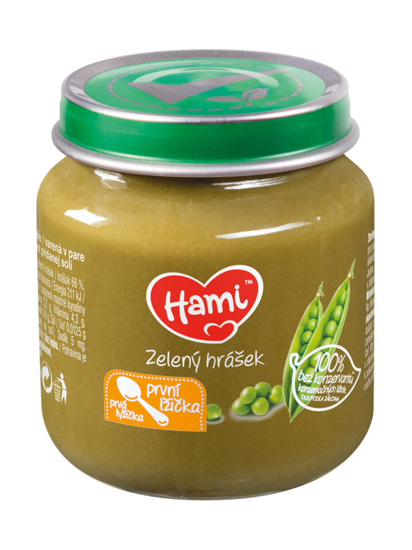 Hami První lžička Zelený hrášek 4m+ 125 g Hami