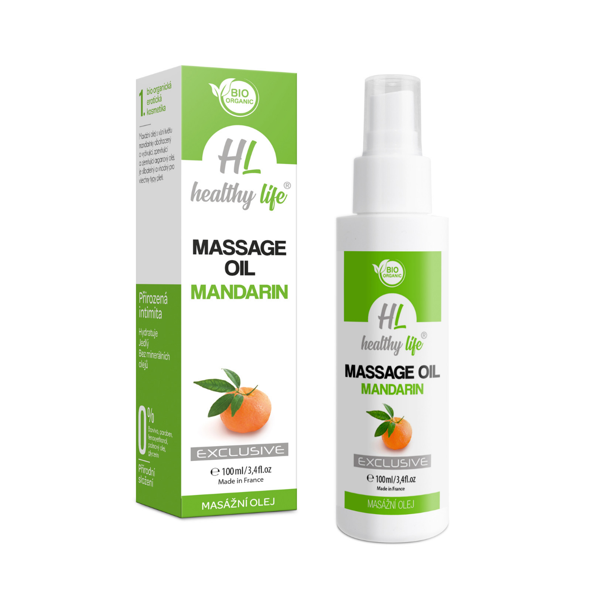 Healthy life Masážní olej Mandarinka 100 ml Healthy life