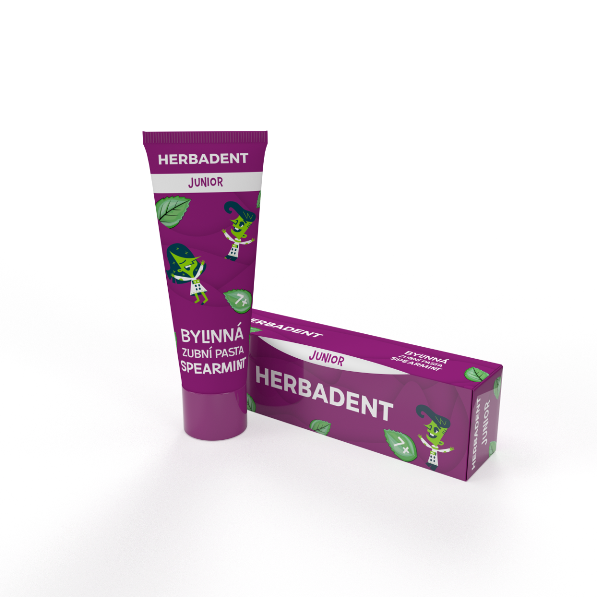 Herbadent Junior Bylinná zubní pasta Spearmint 75 ml Herbadent