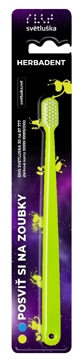 Herbadent Kids Světluška GLOW zubní kartáček pro děti 1 ks Herbadent