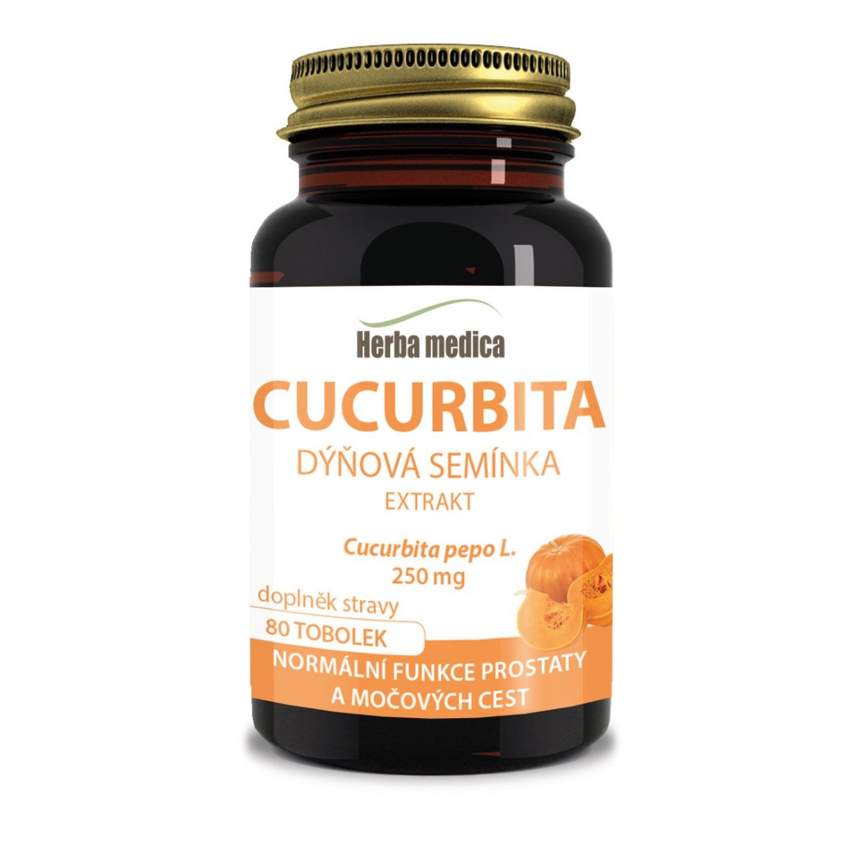 Herbamedica Cucurbita Dýňová semínka extrakt 250 mg 80 tobolek Herbamedica