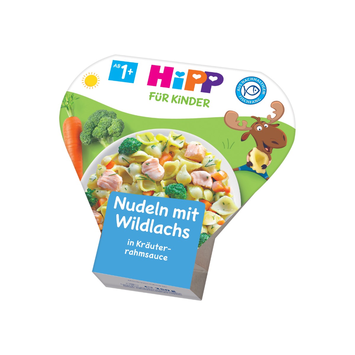 Hipp BIO Těstoviny s lososem s bylinkovou omáčkou 250 g Hipp
