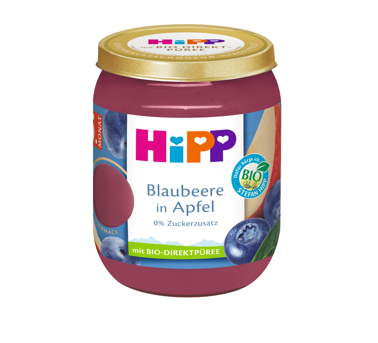 Hipp Superovoce BIO Jablka s borůvkami 160 g Hipp