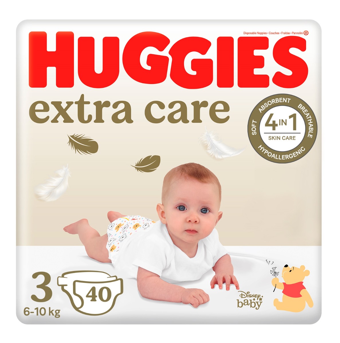 Huggies Extra Care 3 6-10 kg dětské pleny 40 ks Huggies