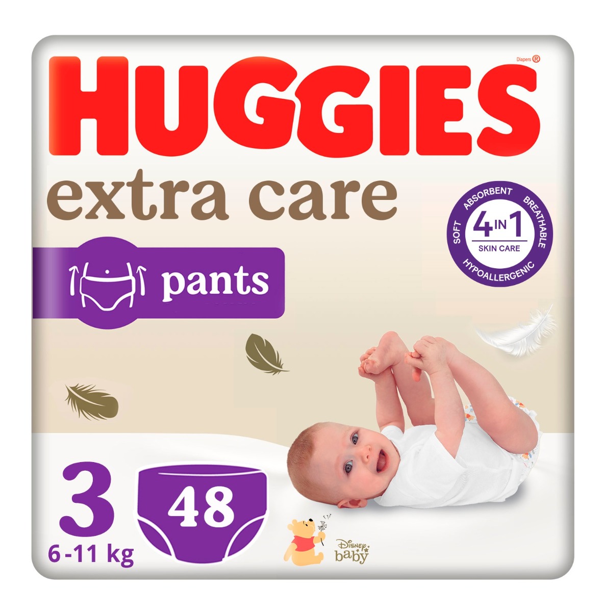 Huggies Extra Care Pants 3 6–11 kg 48 ks Huggies