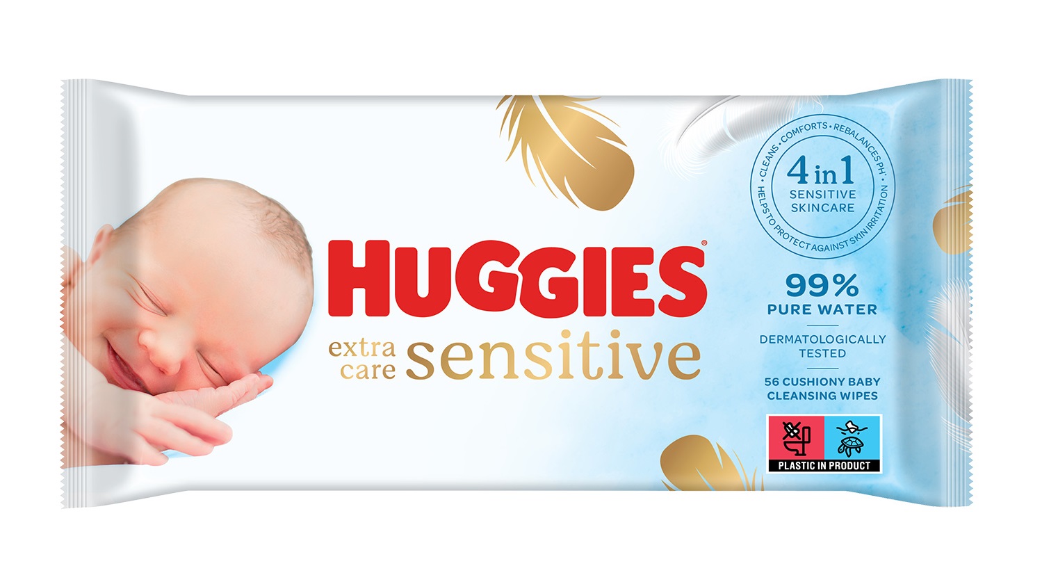 Huggies Extra Care Sensitive vlhčené ubrousky 56 ks Huggies