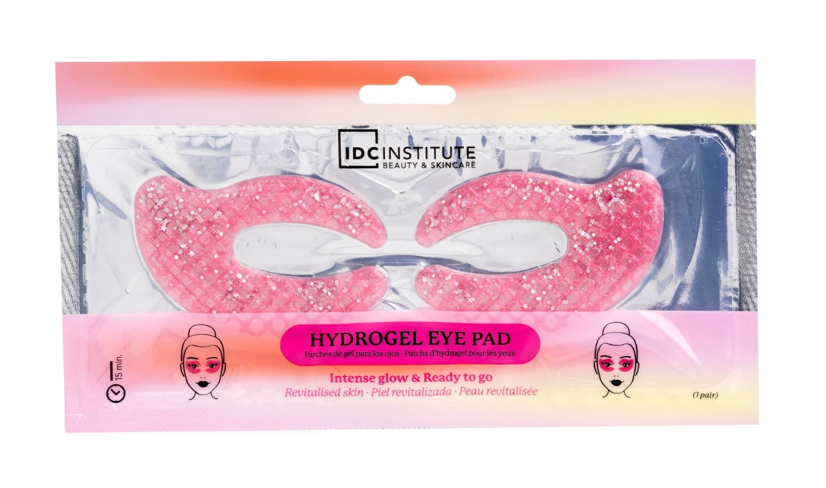 IDC Institute Třpytivá růžová maska na oční okolí 1 ks IDC Institute