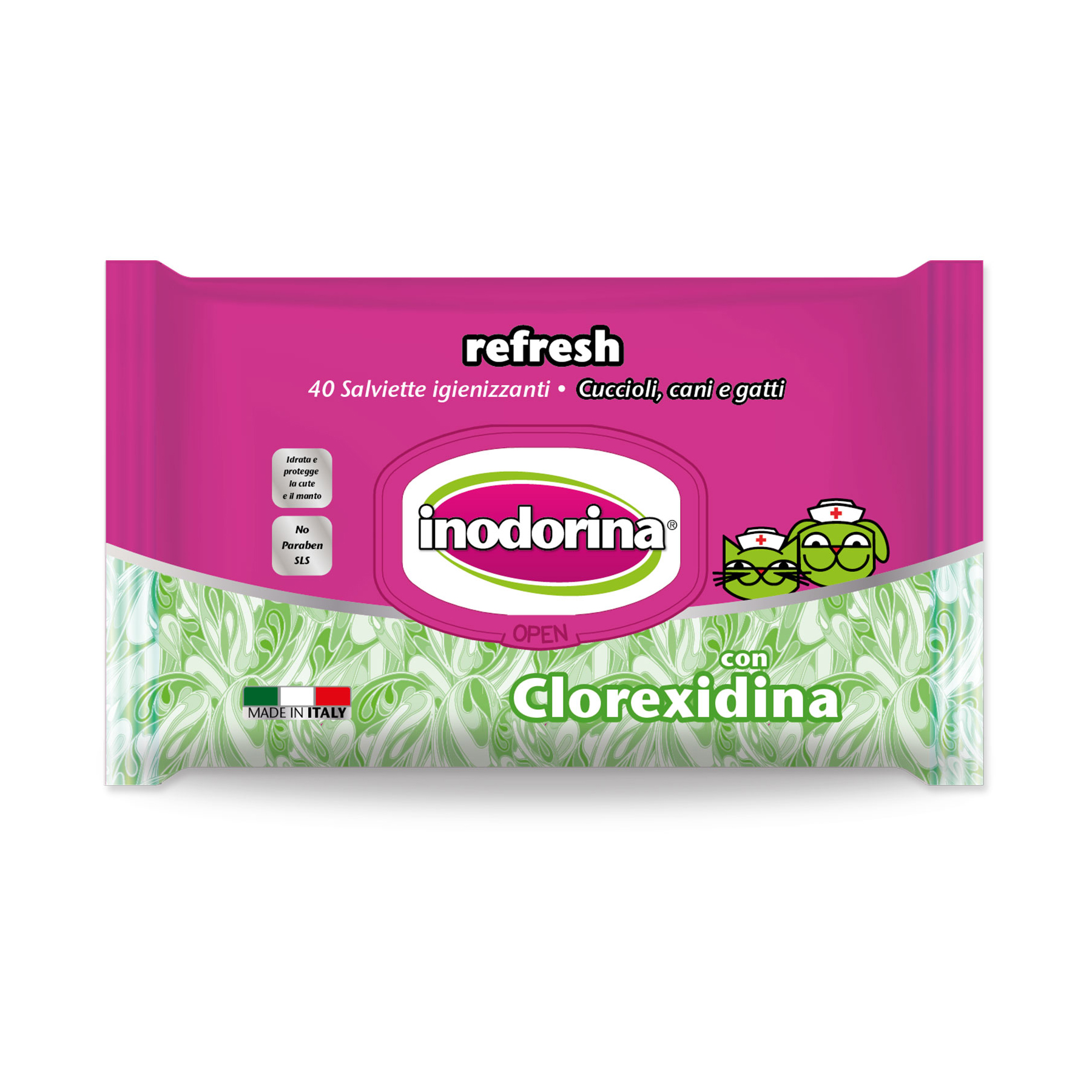 Inodorina Chlorhexidin čisticí ubrousky 40 ks Inodorina
