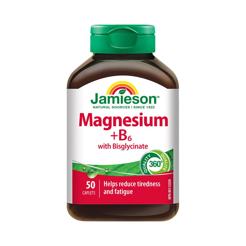 Jamieson Hořčík + vitamín B6 s bisglycinátem 50 tablet Jamieson