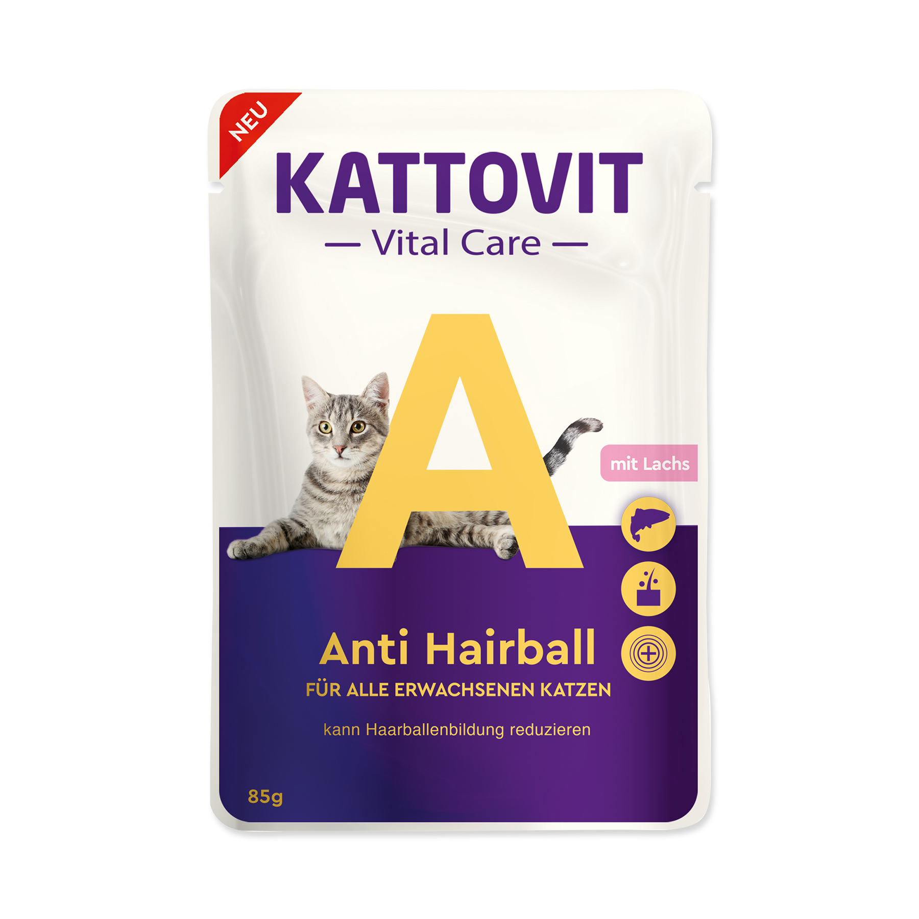 Kattovit Vital Care Anti Hairball losos kapsička 85 g Kattovit