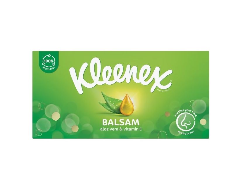 Kleenex Balsam Box papírové kapesníky 64 ks Kleenex