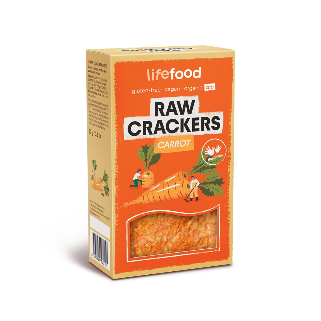 LifeFood Life Crackers Mrkvánky RAW BIO 80 g LifeFood