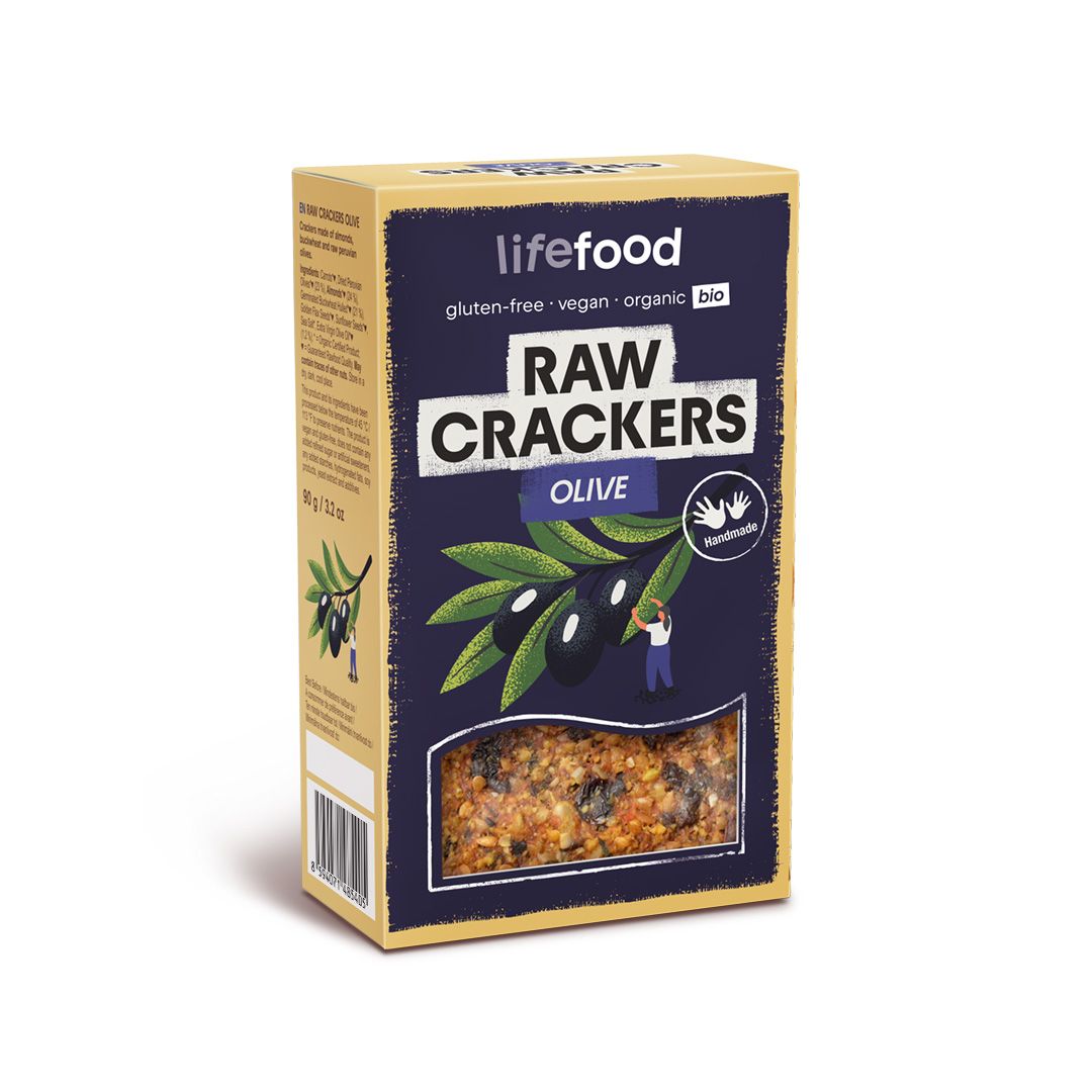 LifeFood Life Crackers Olivové RAW BIO 90 g LifeFood
