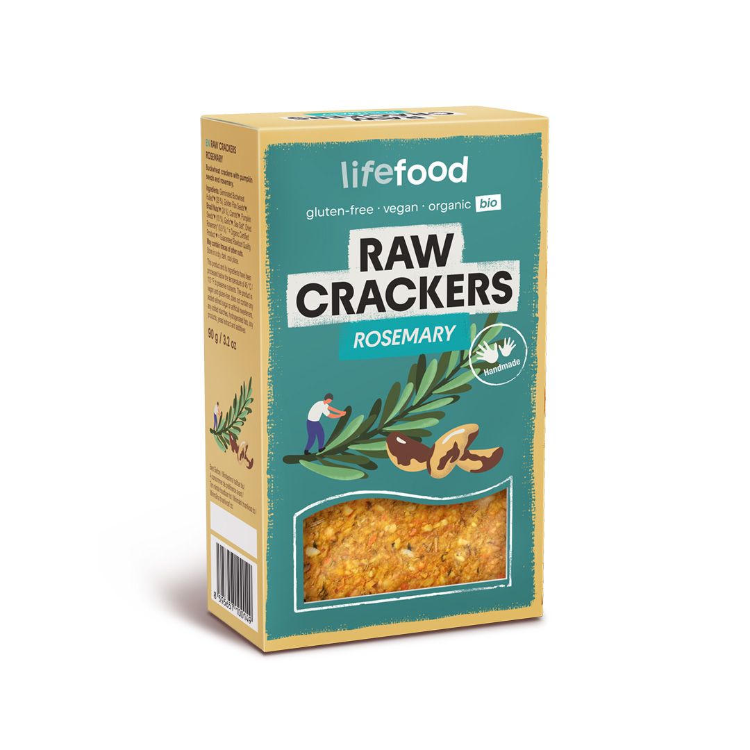 LifeFood Life Crackers Rozmarýnové RAW BIO 90 g LifeFood