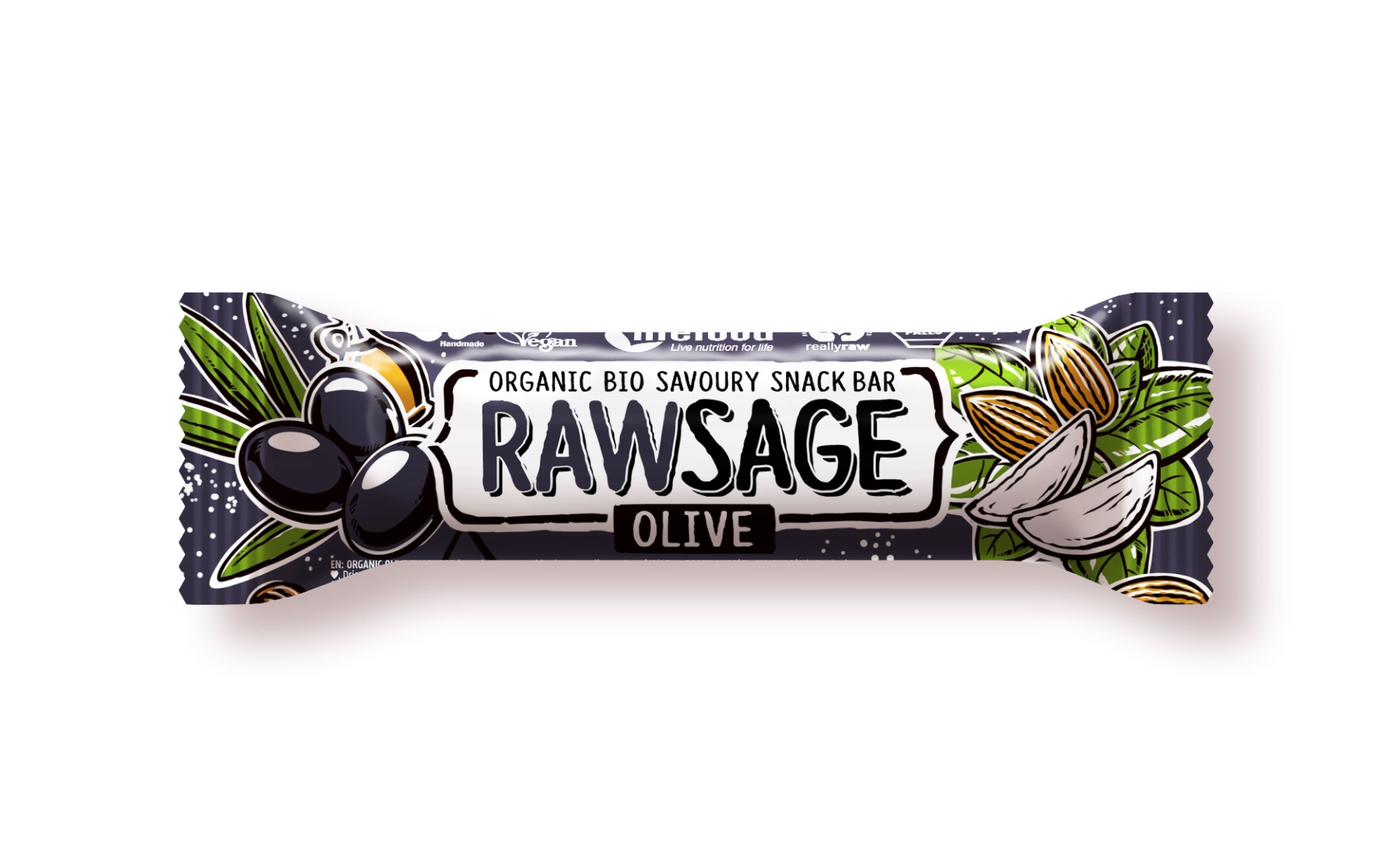 LifeFood Rawsage vegan klobáska olivová RAW BIO 25 g LifeFood