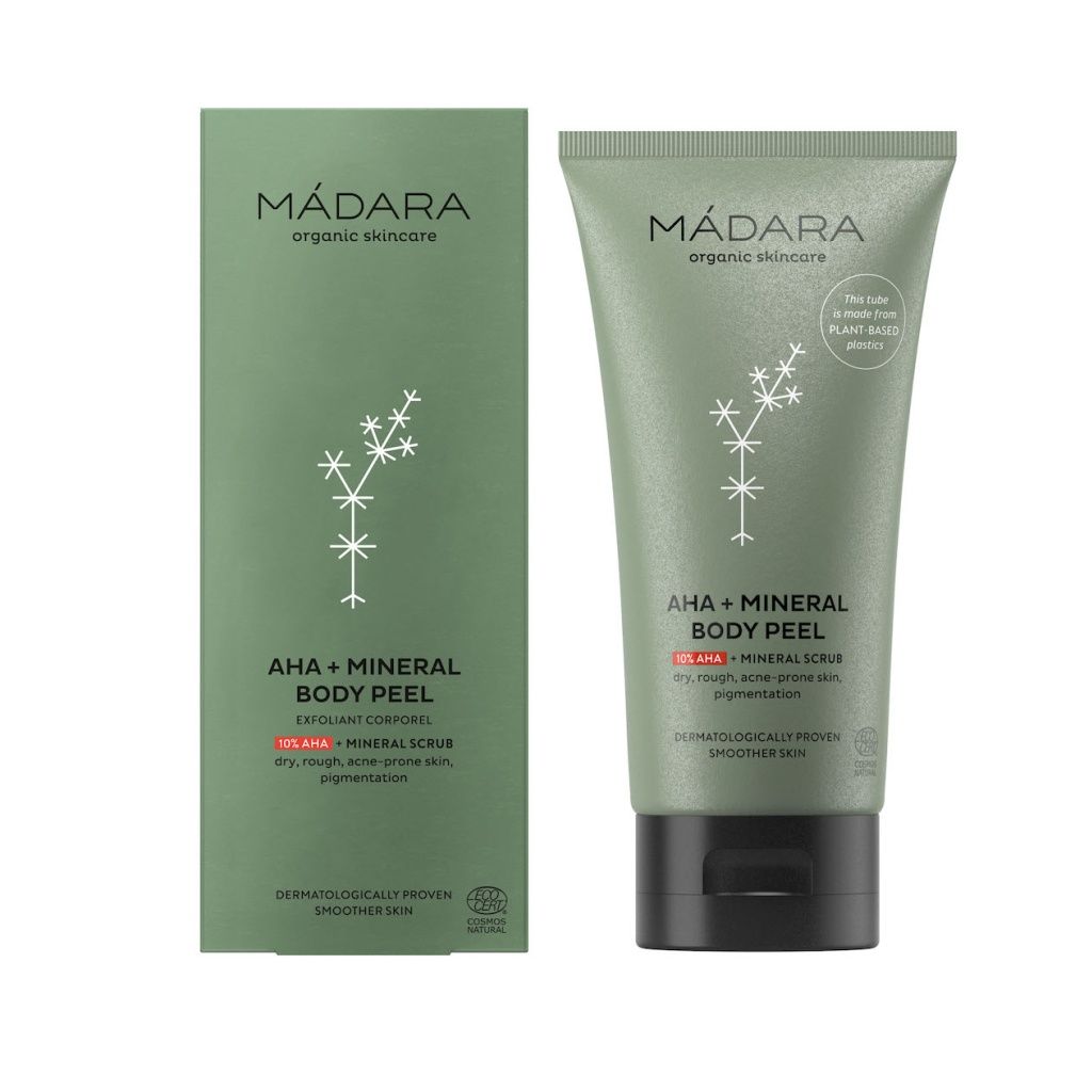 MÁDARA PEEL AHA + MINERAL tělový peeling 175 ml MÁDARA