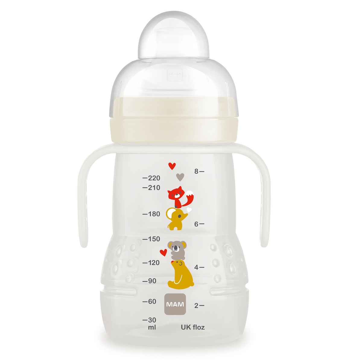 MAM Láhev Trainer+ 4m+ 220 ml 1 ks průhledná MAM