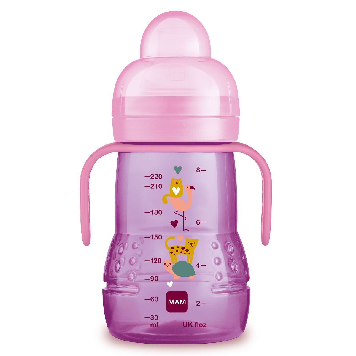 MAM Láhev Trainer+ 4m+ 220 ml 1 ks růžový MAM