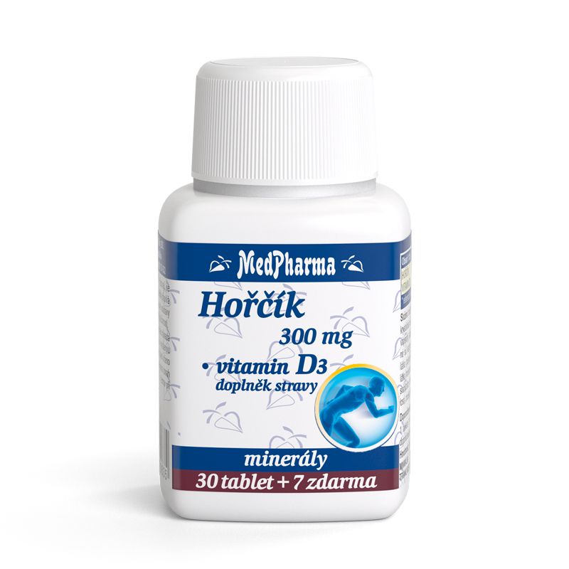 MedPharma Hořčík 300 mg + vitamín D3 37 tablet MedPharma
