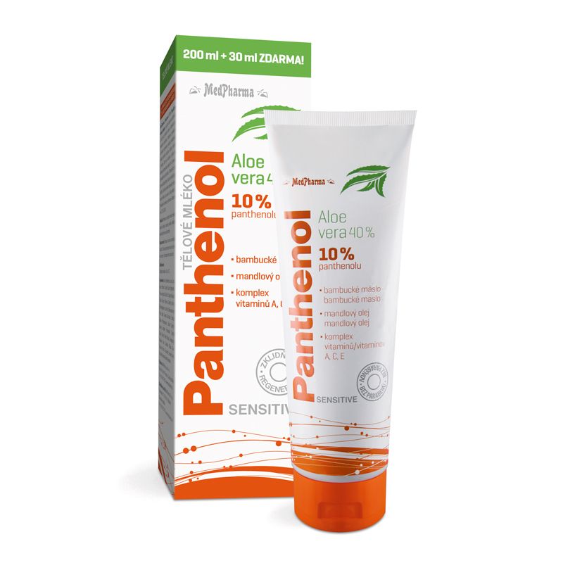 MedPharma Panthenol 10 % Sensitive tělové mléko 230 ml MedPharma