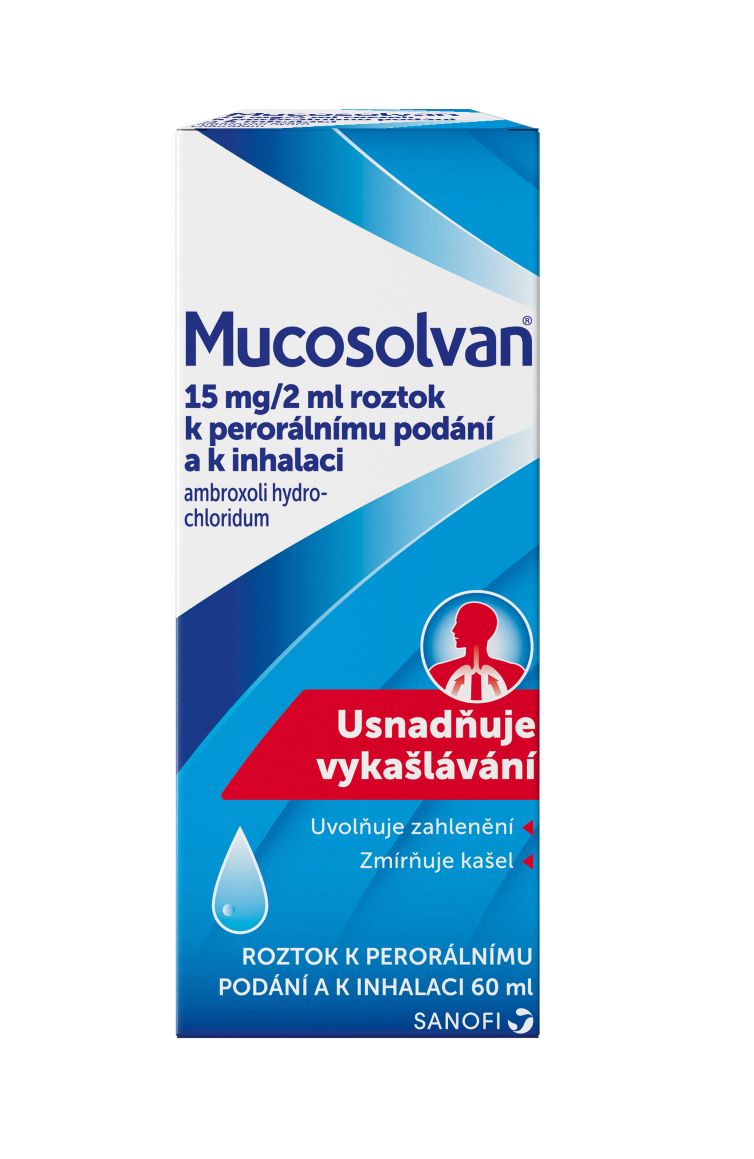 Mucosolvan 15 mg/2 ml roztok 60 ml Mucosolvan