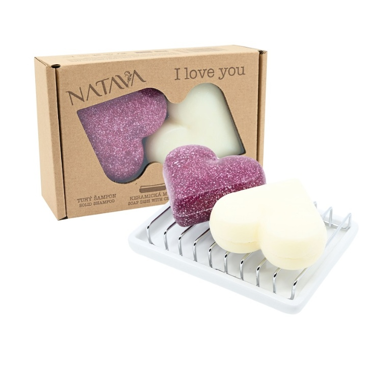 Natava Srdce dárková kazeta 95 g +80 g Natava