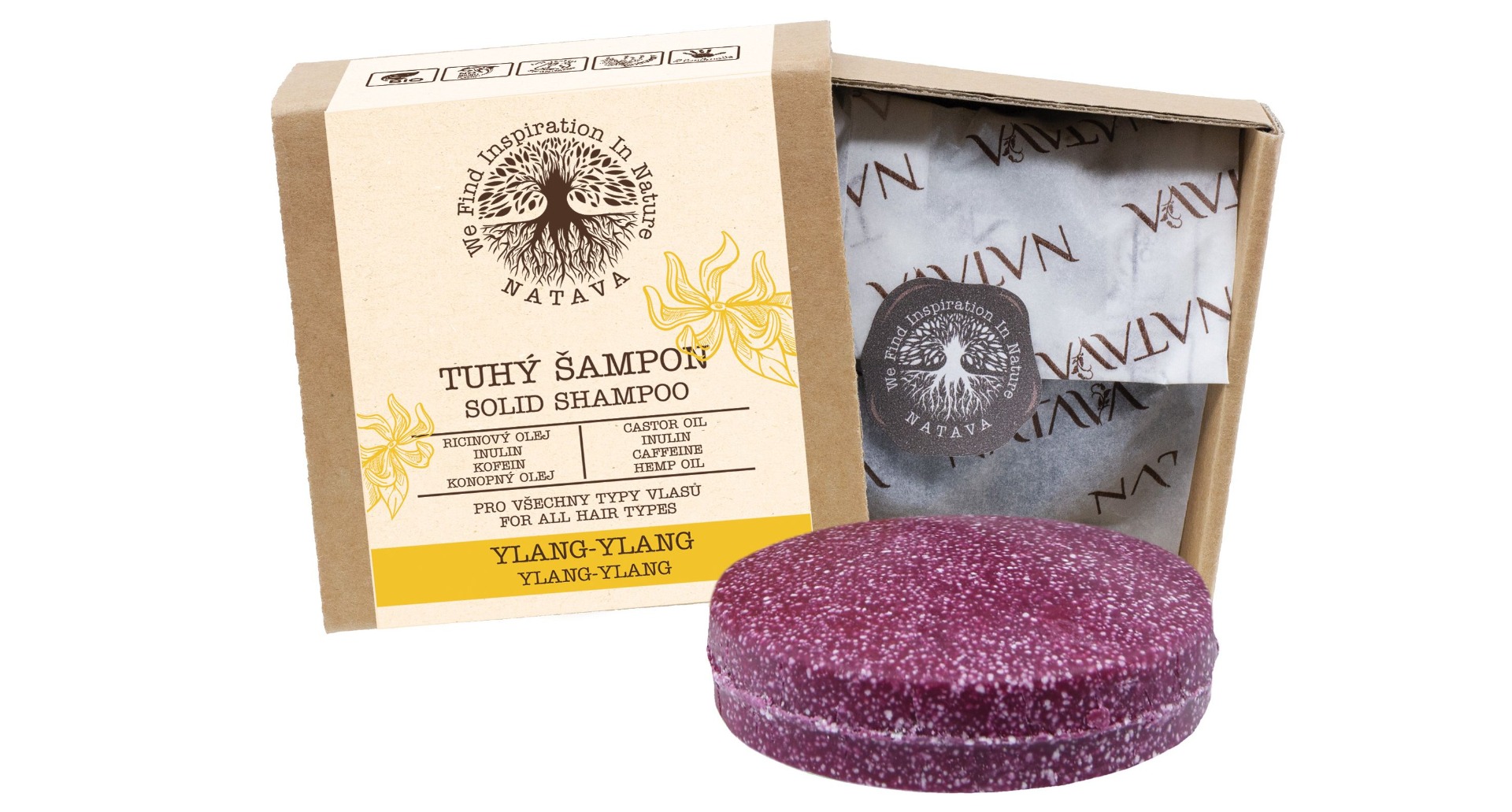 Natava Tuhý šampon Ylang - Ylang 85 g Natava