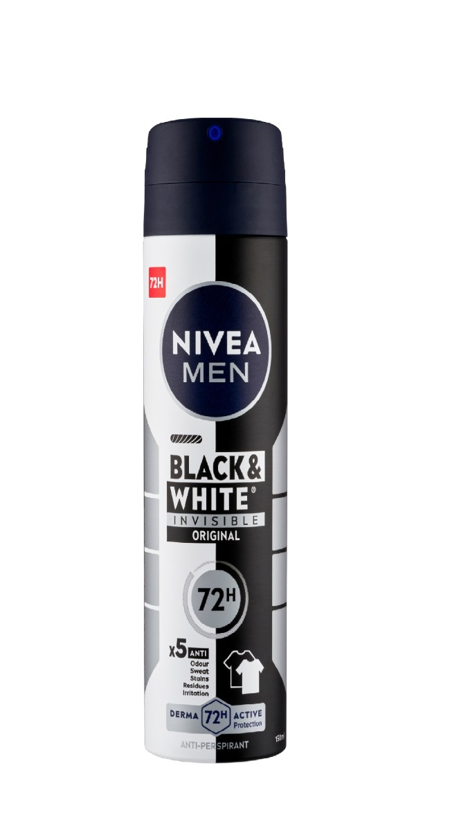 Nivea Men Black & White Invisible Power antiperspirant ve spreji pro muže 150 ml Nivea