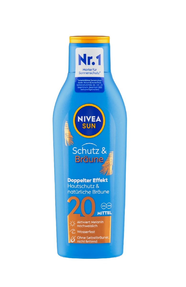 Nivea SUN Protect&Bronze OF20 mléko na opalování 200 ml Nivea