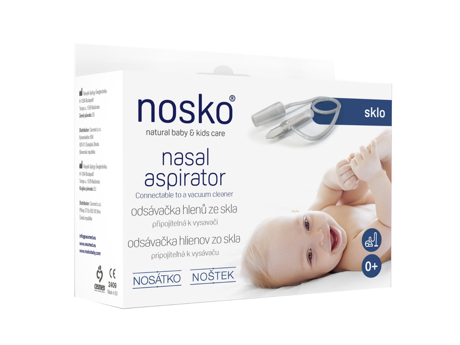 Nosátko Odsávačka nosních hlenů sklo Nosátko