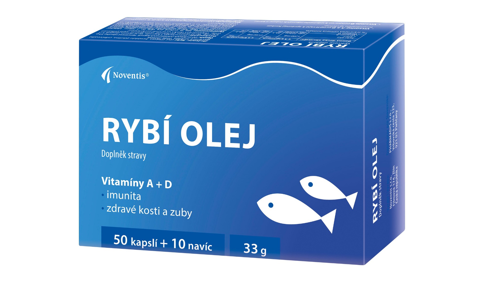 Noventis Rybí olej 50+10 kapslí Noventis