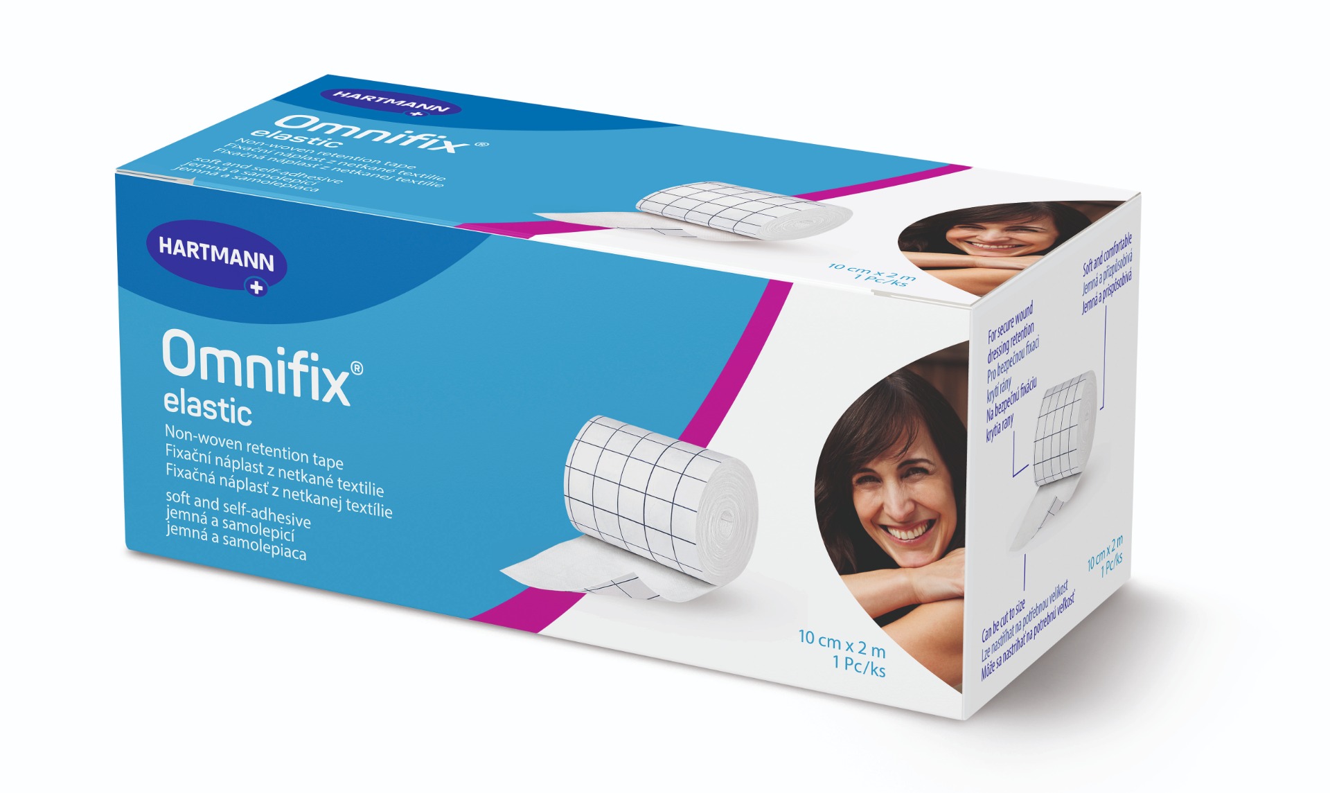 Omnifix Elastic 10 cm x 2 m fixační náplast z netkané textilie 1 ks Omnifix