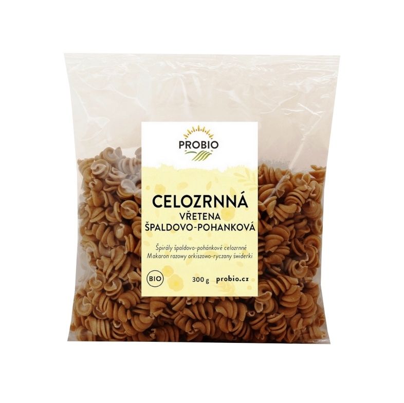 PROBIO Vřetena špaldovo-pohanková celozrnná BIO 300 g PROBIO