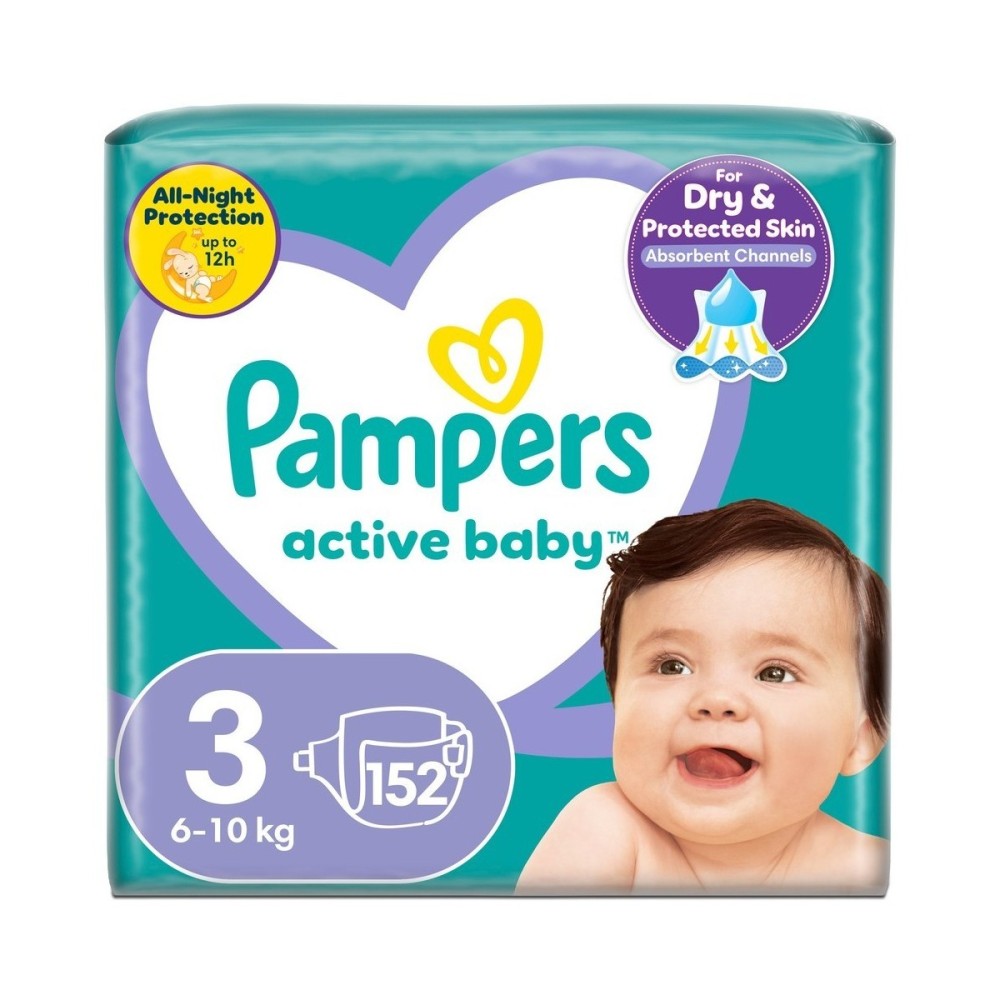 Pampers Active Baby vel. 3 6-10 kg dětské pleny 152 ks Pampers