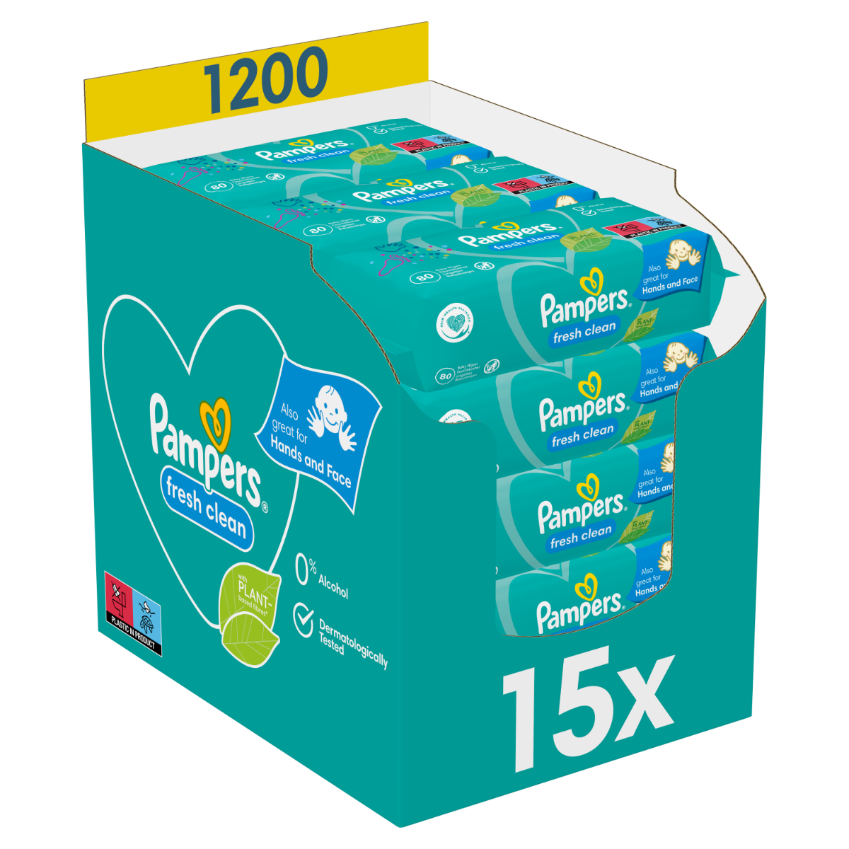 Pampers Fresh Clean vlhčené ubrousky 15x80 ks Pampers