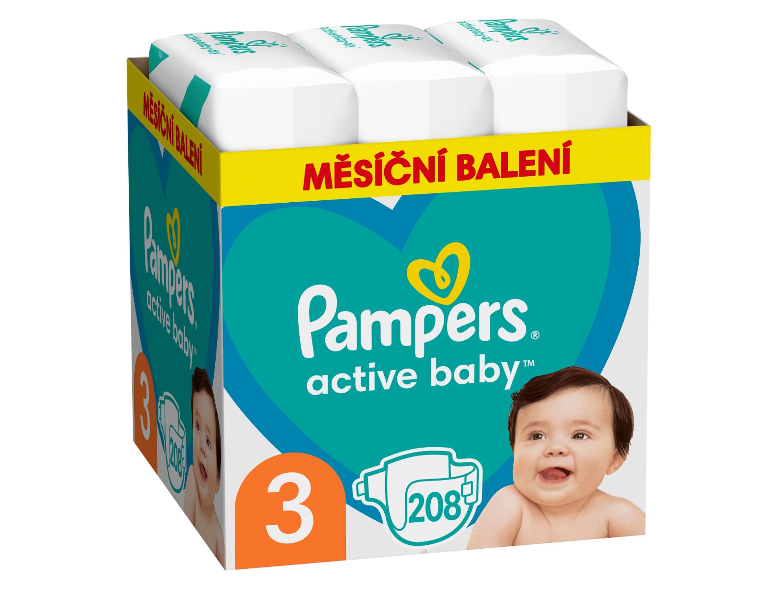 Pampers Midi vel. 3 dětské pleny 208 ks Pampers