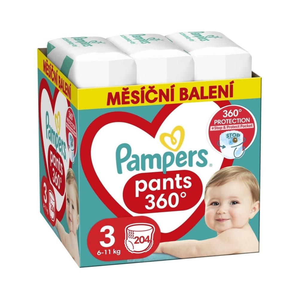 Pampers Pants vel. 3 6–11 kg plenkové kalhotky 204 ks Pampers