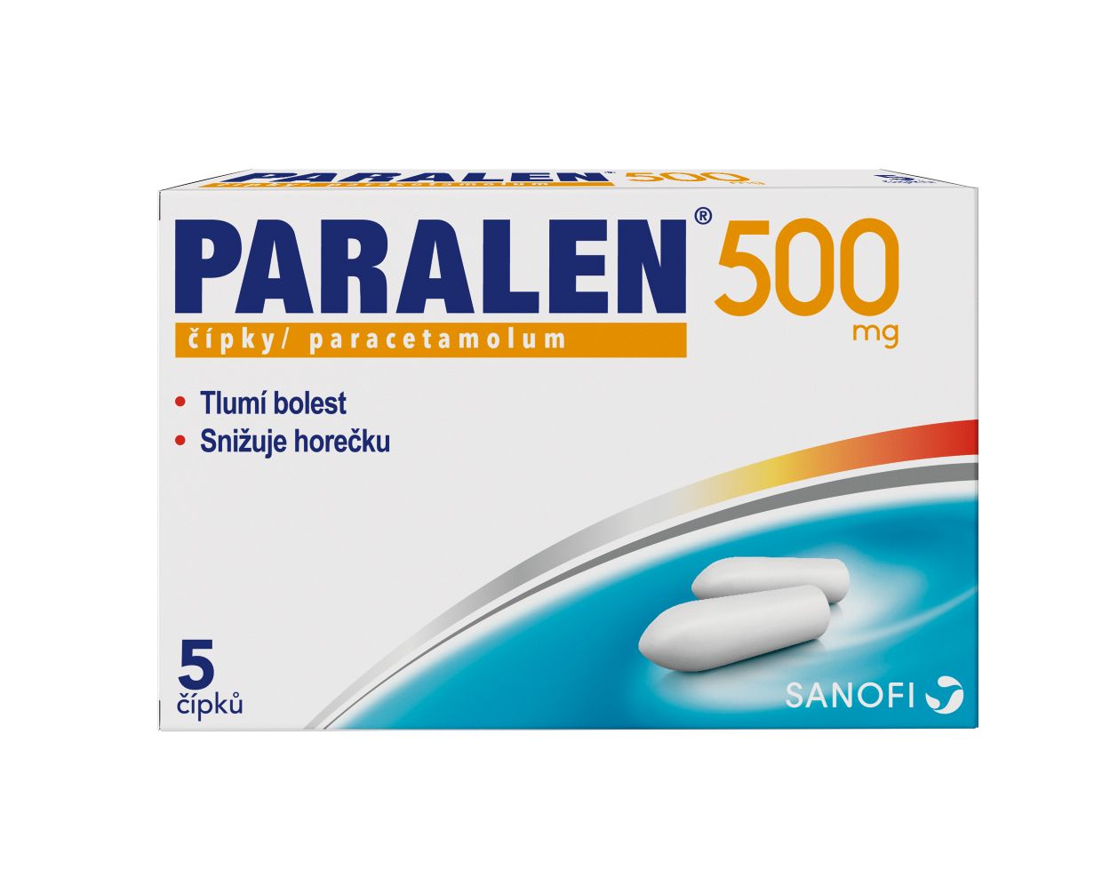 Paralen 500 mg 5 čípků Paralen
