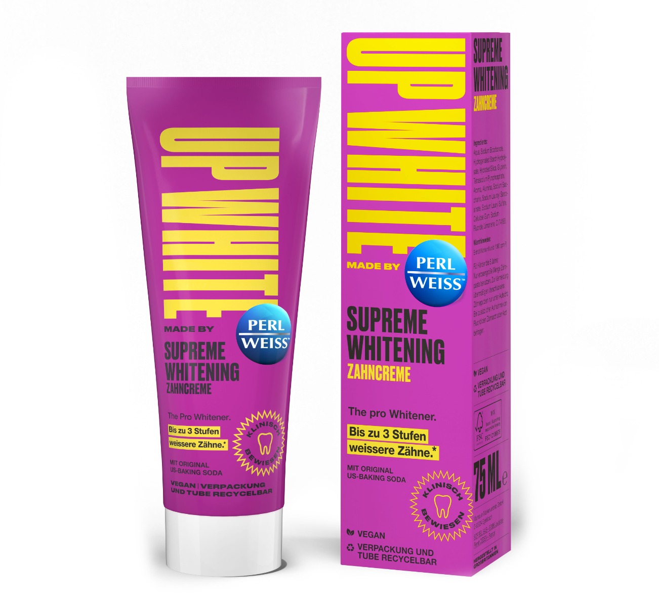 Perl Weiss Bělicí zubní pasta Up White Supreme Whitening 75 ml Perl Weiss